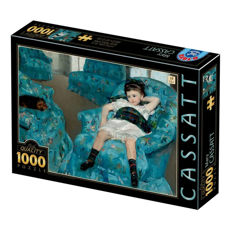 Puzzle Mary Cassatt : Little Girl in a Blue Armchair - 1000 pièces fra DToys – æske 2 af 2