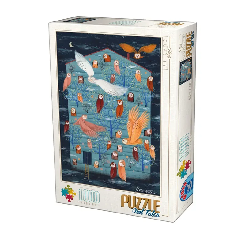Puzzle Owl Tales - 1000 pièces de DToys – boîte 2 sur 2