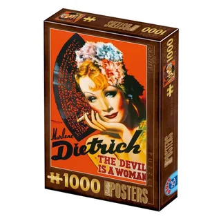 Puzzle Poster vintage - Marlene Dietrich, The Devil is a Woman - 1000 pièces de DToys – boîte 2 sur 2