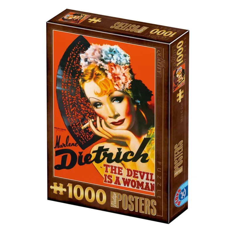 Puzzle Poster vintage - Marlene Dietrich, The Devil is a Woman - 1000 pièces de DToys – boîte 2 sur 2