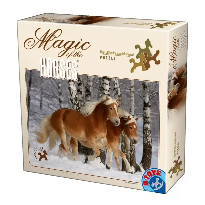 Puzzle Puzzle Spécial / Difficile : Cheval Haflinger n°3 - 200 à 499 pièces de DToys – boîte