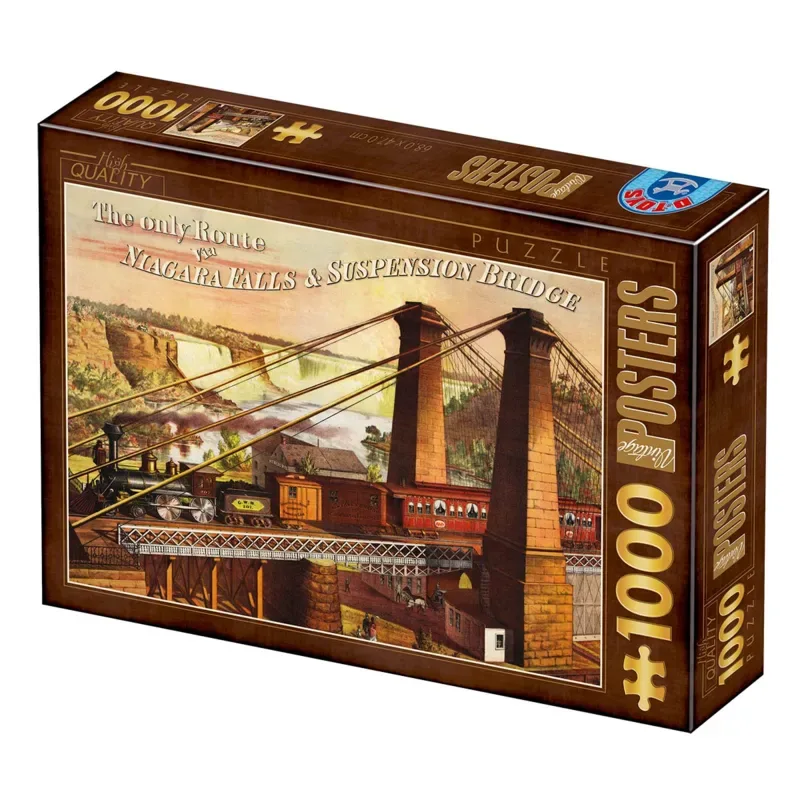 Puzzle The only Route via Niagara Falls & Suspension Bridge - 1000 pièces från DToys – kartong 2 av 2