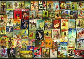 Puzzle Vintage Collage - Bicycle - 1000 pièces de DToys – boîte 1 sur 2