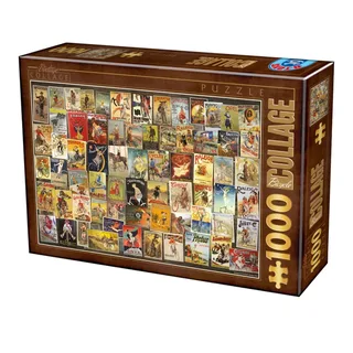 Puzzle Vintage Collage - Bicycle - 1000 pièces de DToys – boîte 2 sur 2