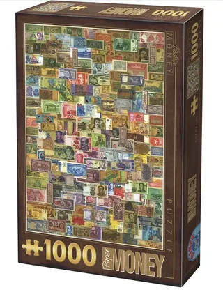 Puzzle Vintage Collage - Billets de Banque - 1000 pièces from DToys – box 2 of 2