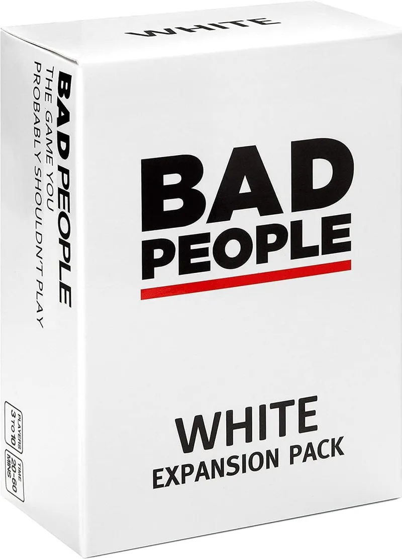 Bad People White Expansion - Uitbreiding - Engelstalig Partyspel - Kaartspel - voor 17 Jaar en Ouder - 3 tot 10 Spelers - Dyce Games van Dyce Games – doos