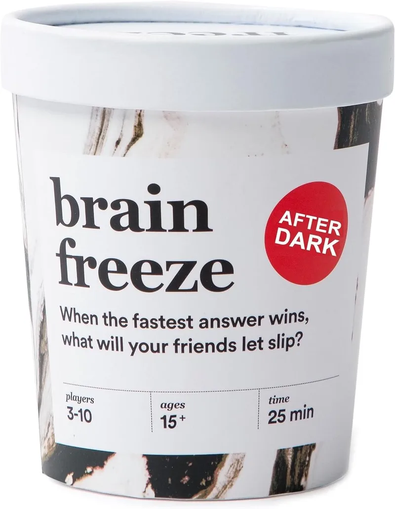 Brain Freeze (Engelstalig) - NSFW Editie - Hét Partyspel Waarbij Je Eerst Spreekt En Dan Pas Nadenkt - Kaartspel Voor Volwassenen - Drankspel - Drank spel - Sinterklaas Cadeau von Dyce Games – Schachtel