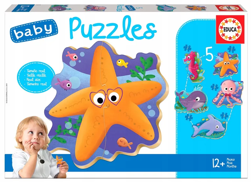 Baby Puzzel Zeedieren 2-4 Stukjes - Vanaf 12 Maanden from Educa – box