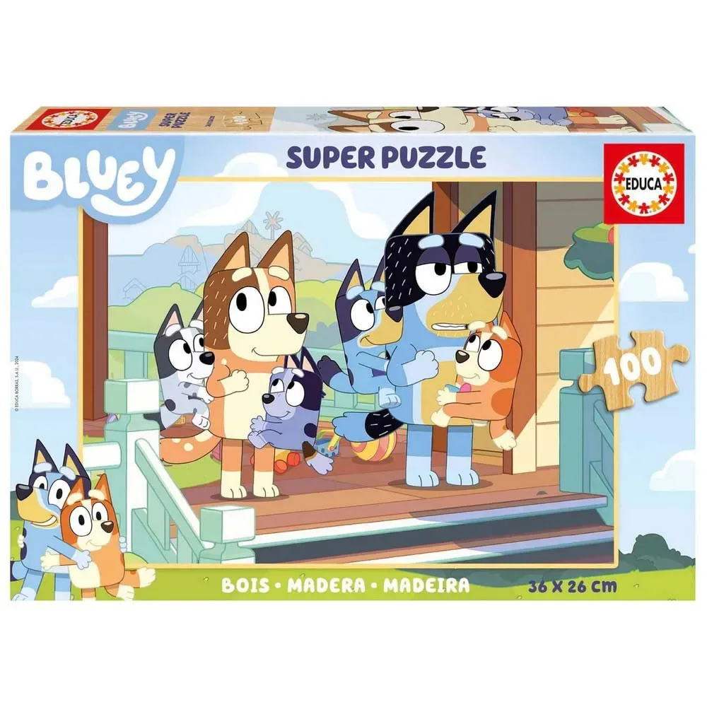 Bluey Houten Puzzel 100 Stukken från Educa – kartong
