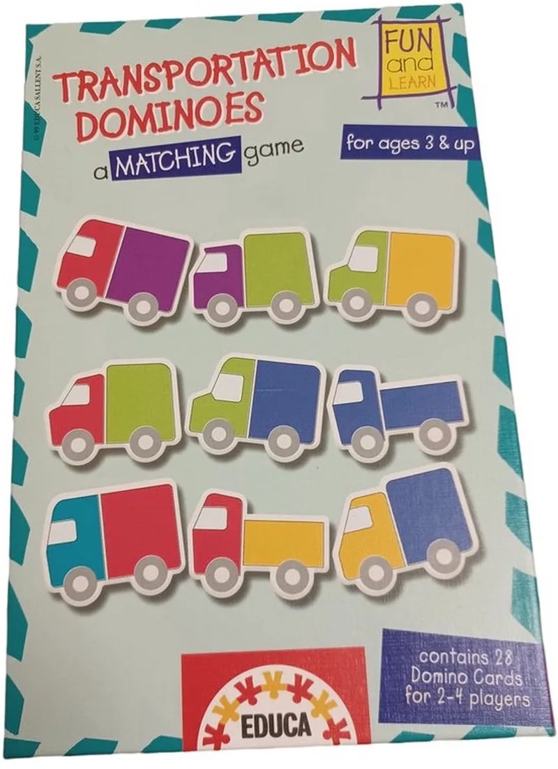 Domino voertuigen 28 delig - fun and learn van Educa, editie Multi – doos