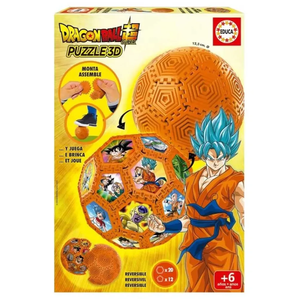 Dragon Ball Fotboll 3d-pussel från Educa – kartong