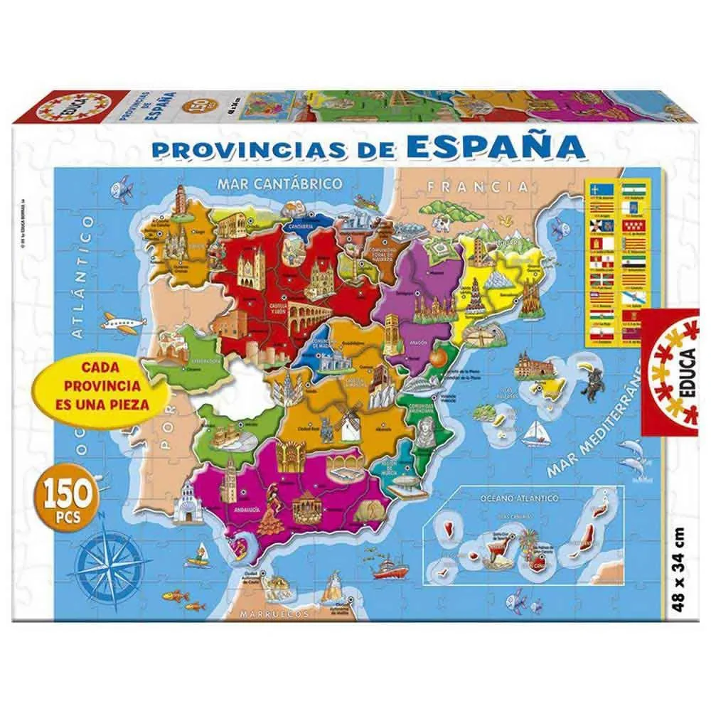 Educa 150 Provincies Spanje från Educa – kartong