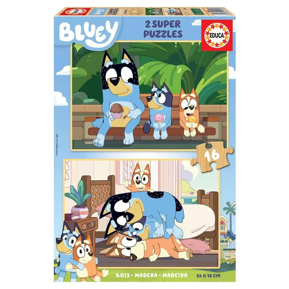 Educa 2x16 Bluey Houten Puzzel från Educa – kartong