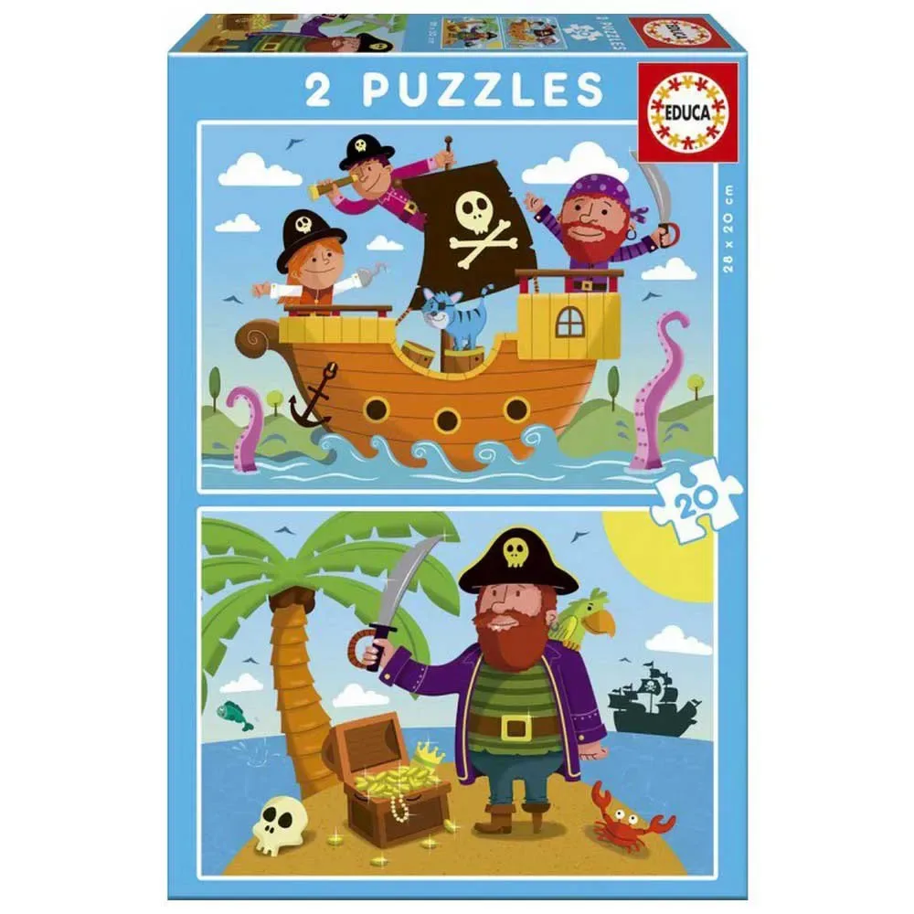 Educa 2x20 Piratpussel från Educa – kartong