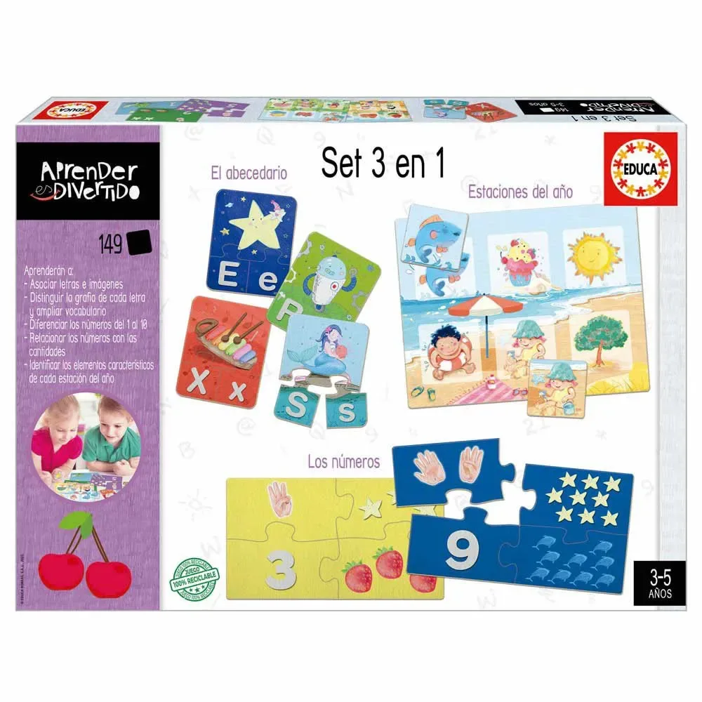 Educa 3-in-1 Leren Is Een Leuke Puzzel från Educa – kartong