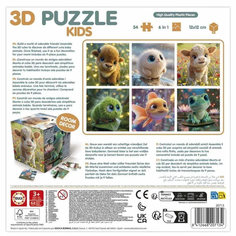 Educa 3D Puzzle Kids Baby Animals 3D Puzzels from Educa – box 4 of 4