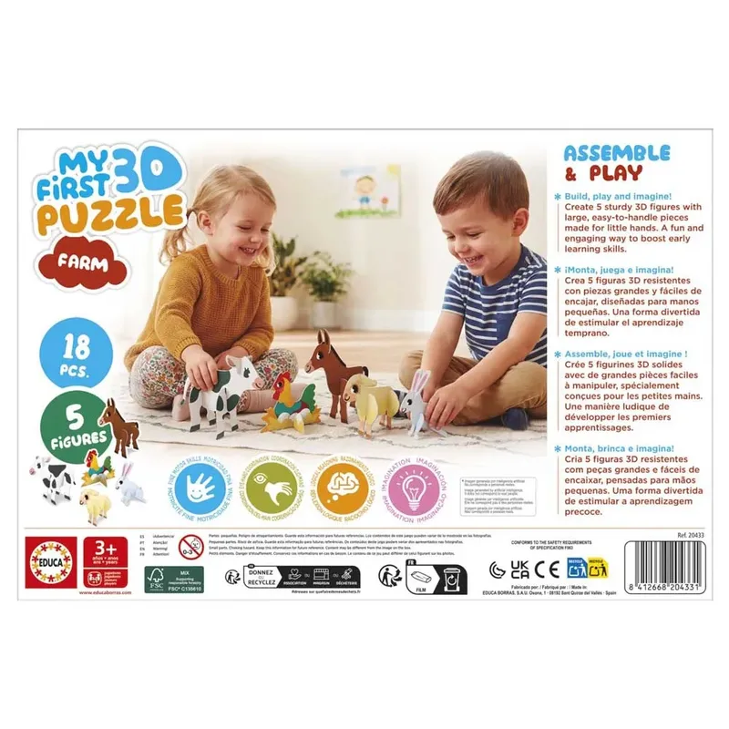 Educa 3D Puzzle Kids Baby Farm 3D Puzzels from Educa – box 4 of 4
