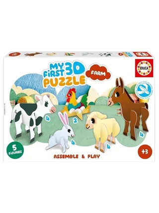 Educa 3D Puzzle Kids Baby Farm 3D Puzzels from Educa – box 1 of 4