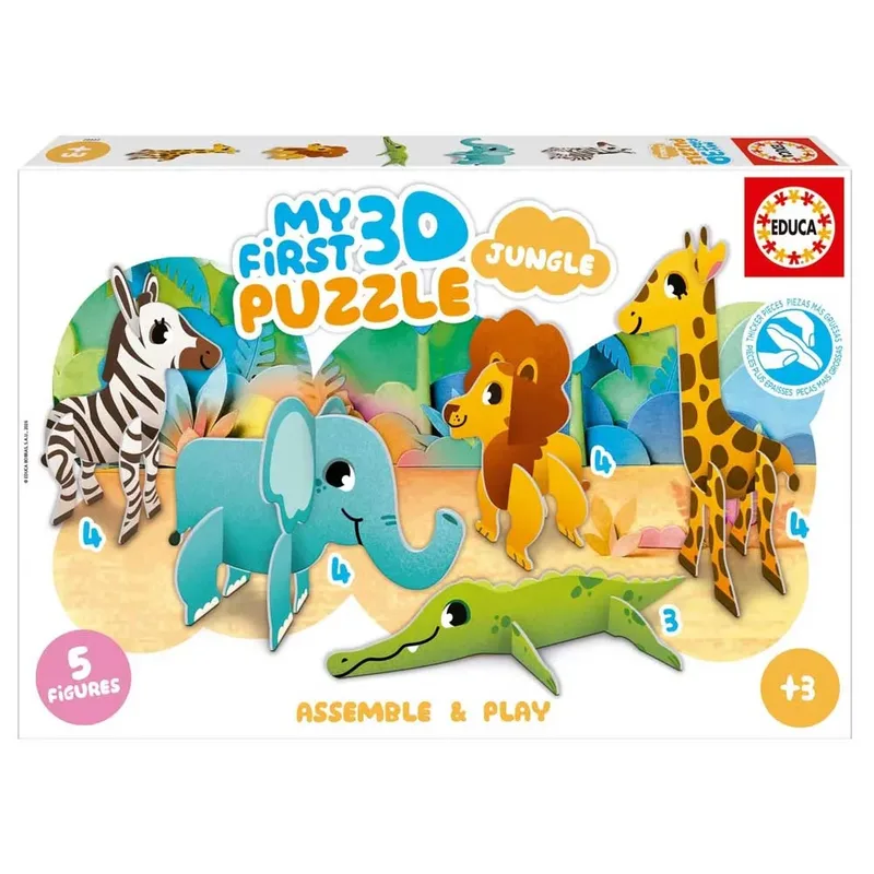 Educa 3D Puzzle Kids Baby Jungle 3D Puzzels from Educa – box 2 of 4