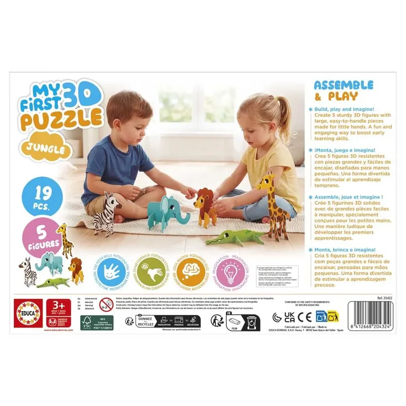 Educa 3D Puzzle Kids Baby Jungle 3D Puzzels from Educa – box 4 of 4
