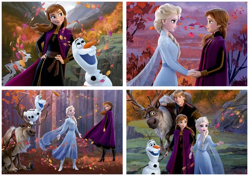 Educa - 4 puzzels - 50-80-100-150 stukjes - Legpuzzel- Disney Frozen van Educa, editie Meerkleurig – doos 2 van 2