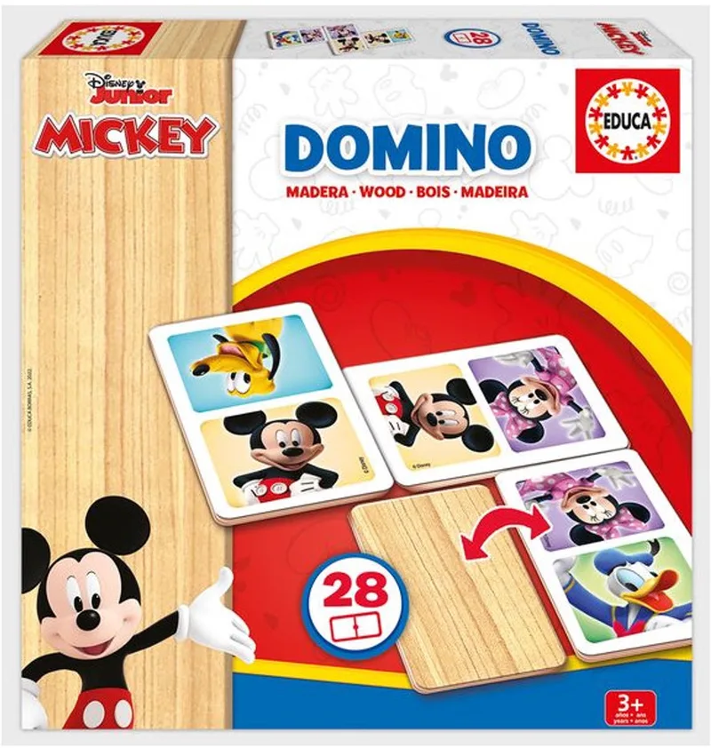 EDUCA-DOMINO HOUT MICKEY. fra Educa – æske