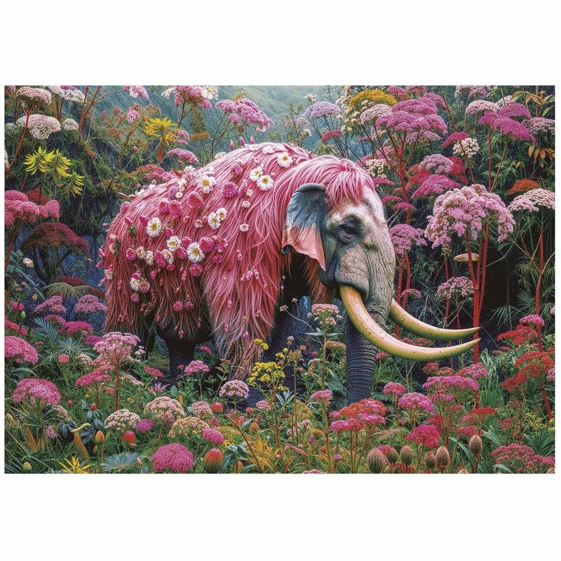 Educa-puzzel-Elefante Florido 500 stukjes från Educa, utgåva Flerfärgad – kartong