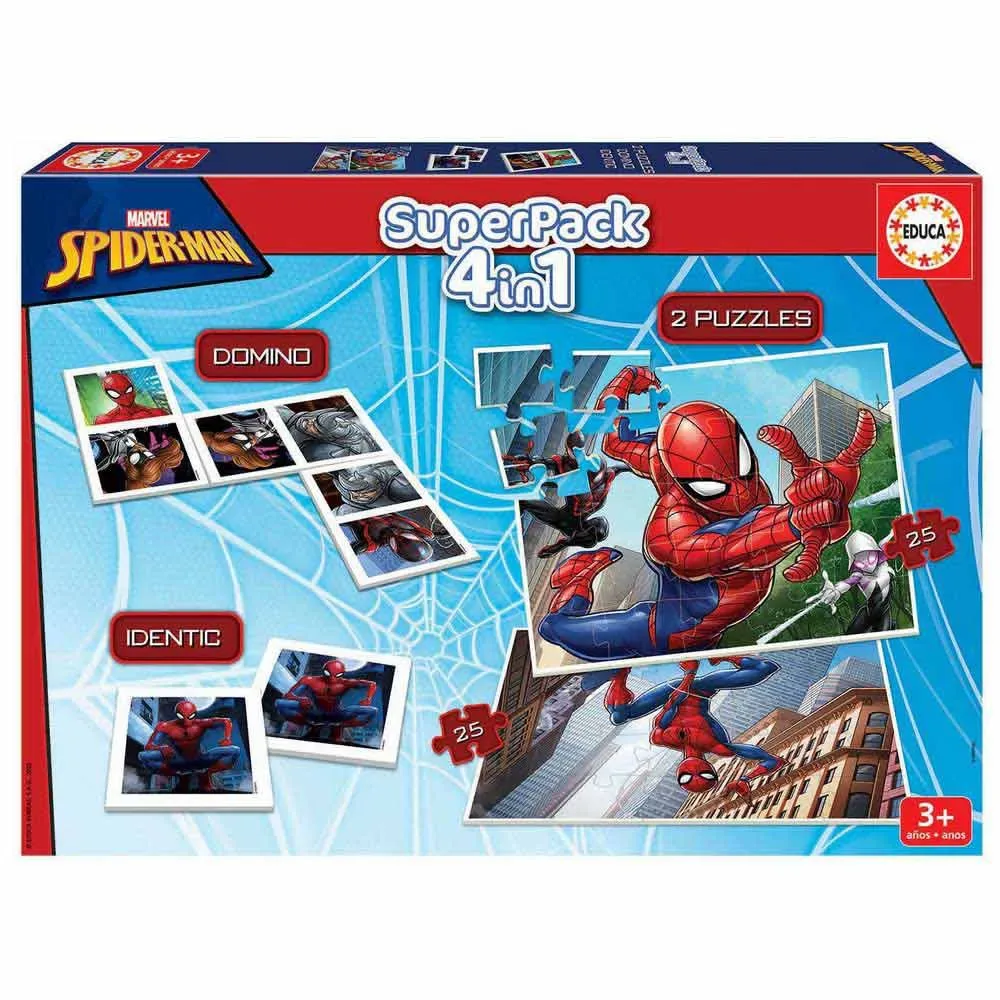 Educa® Superpack Spiderman Houten Puzzel från Educa – kartong