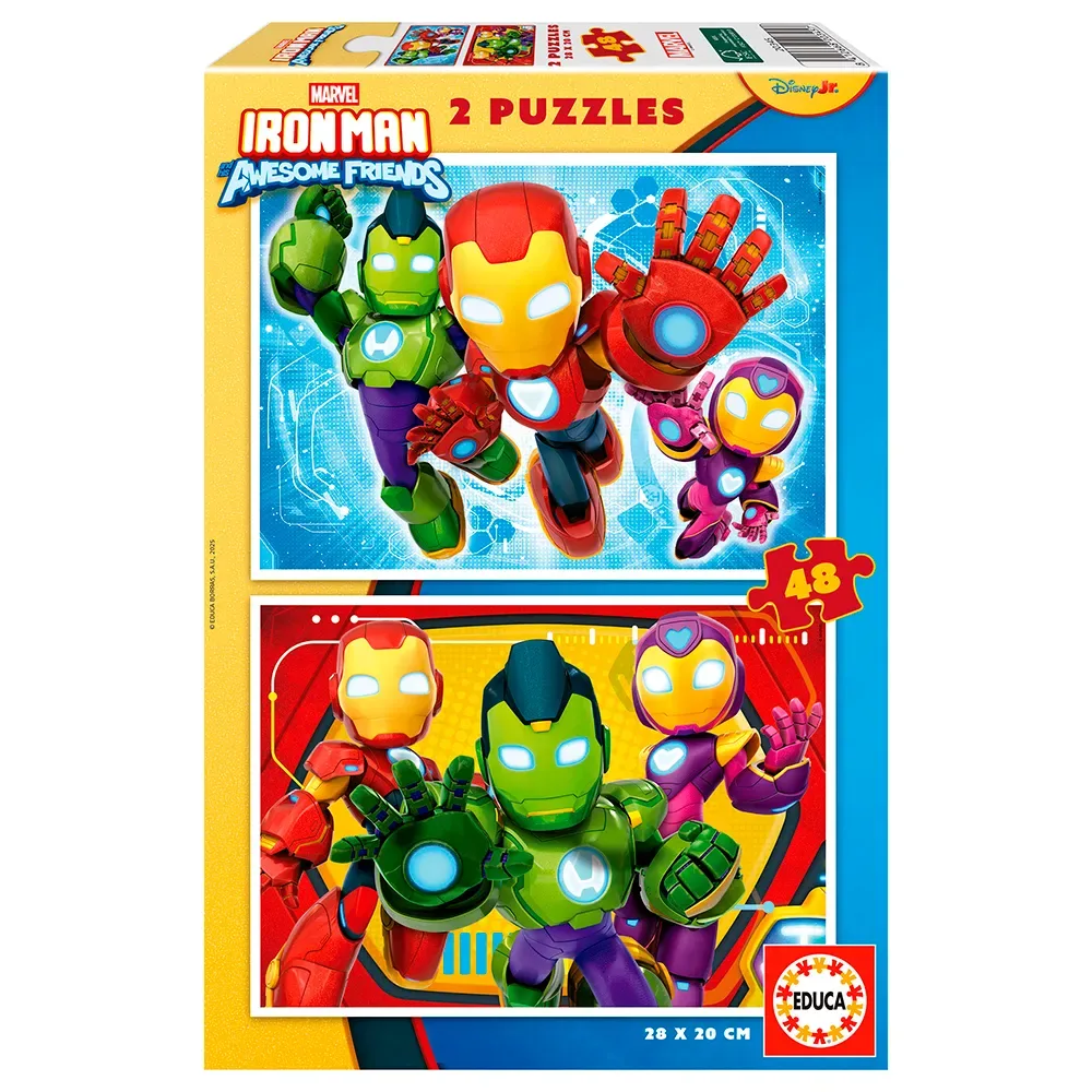 Friends Iron Man & His Awsome Pussel 2x48 Bitar från Educa – kartong