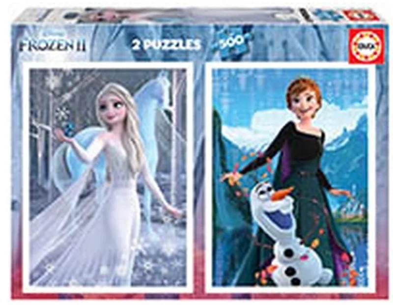 Frozen - 2 Legpuzzels van 500 stukjes van Educa, editie Meerkleurig – doos