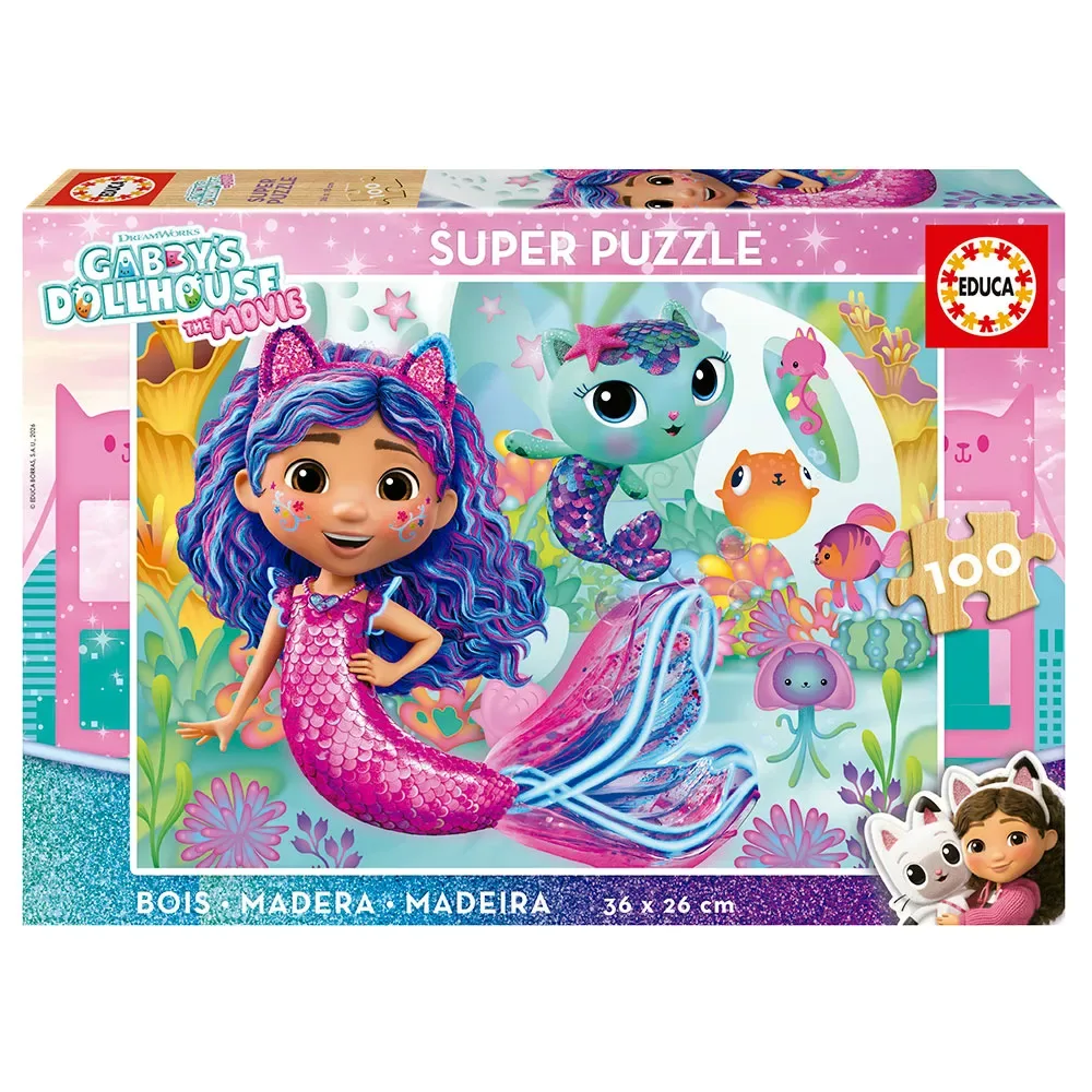 Gabby´s Dollhouse Pussel 100 Bitar från Educa – kartong