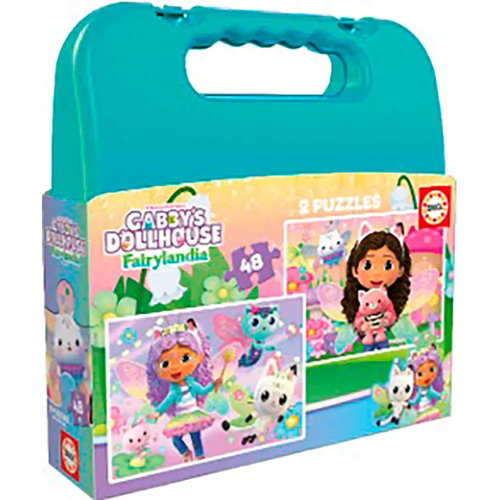 Gabby´s Dollhouse Pussel 2x48 Bitar från Educa – kartong