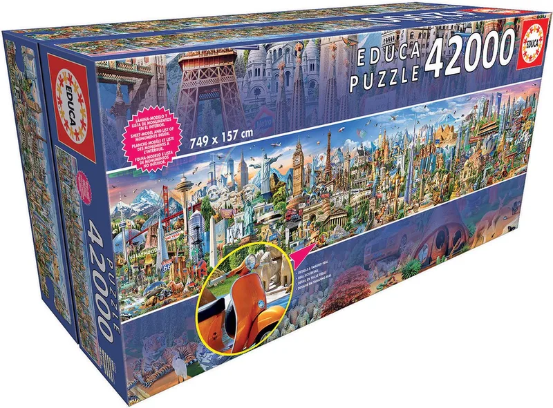 Grote Legpuzzel - 42000 stukjes - De wereld Rond from Educa, Multicolour edition – box 1 of 3