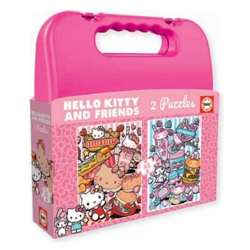 Hello Kitty Friends Pussel 2x48 Bitar från Educa – kartong