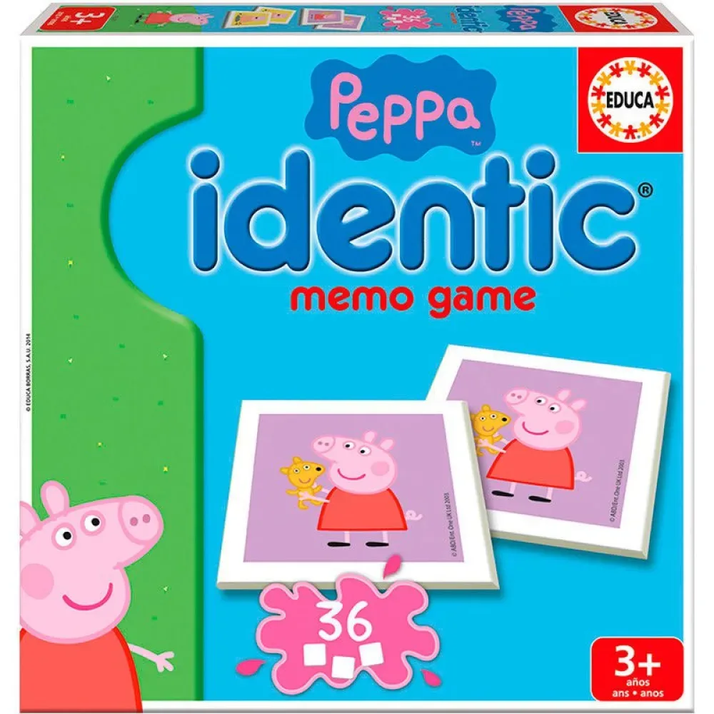 Identic Memo Peppa Pig från Educa – kartong