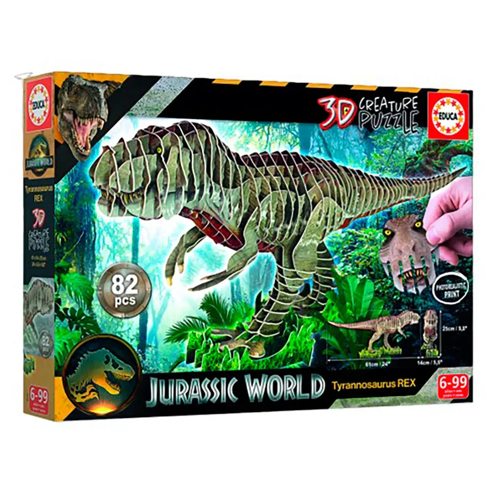 Jurassic World Creature T Rex Pussel från Educa – kartong