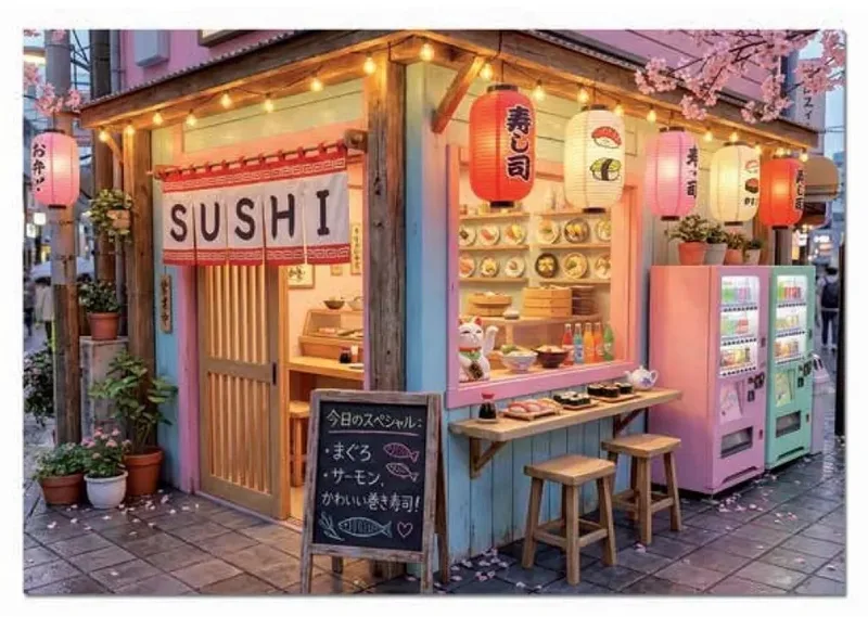 Kawaii Sushi Puzzel 1000 Stukken Veelkleurig Kinderen van Educa, editie Meerkleurig – doos