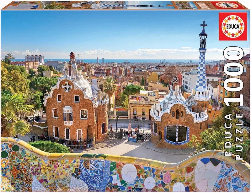 Legpuzzel - 1000 stukjes - Barcelona ingang Park Gruell from Educa, Multicolour edition – box