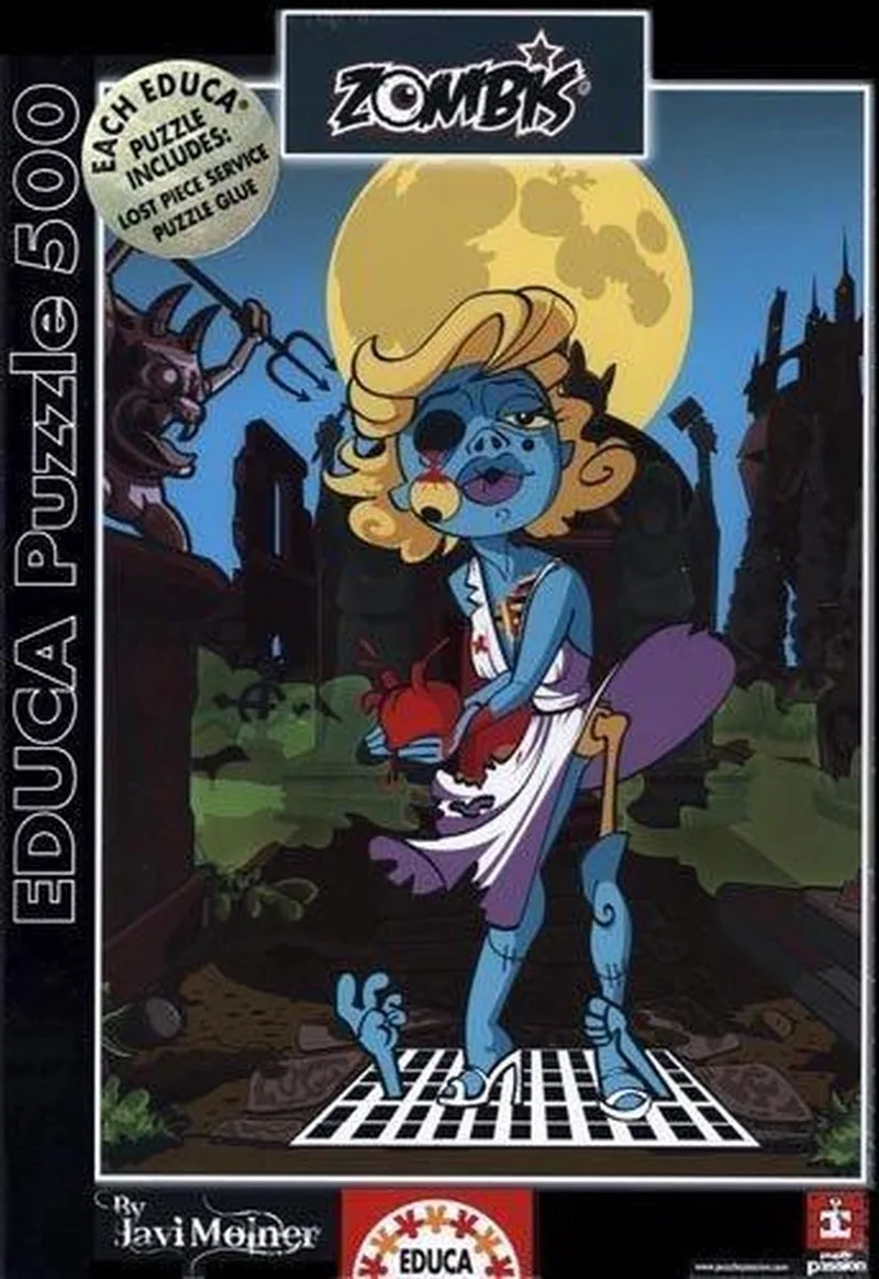 Legpuzzel - 500 stukjes- Blondje from Educa, Blue edition – box