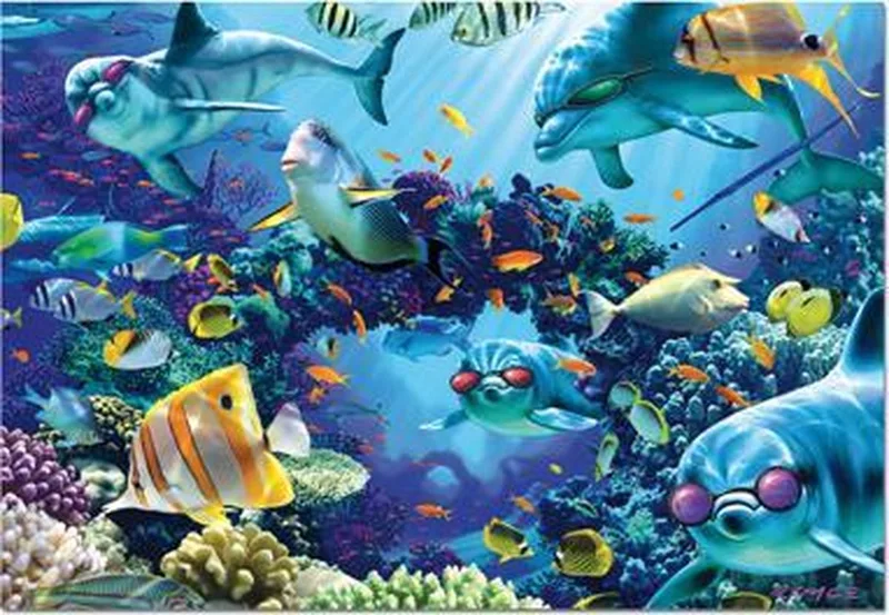 Legpuzzel - 500 stukjes - Onderwaterdieren van Educa, editie Meerkleurig – doos