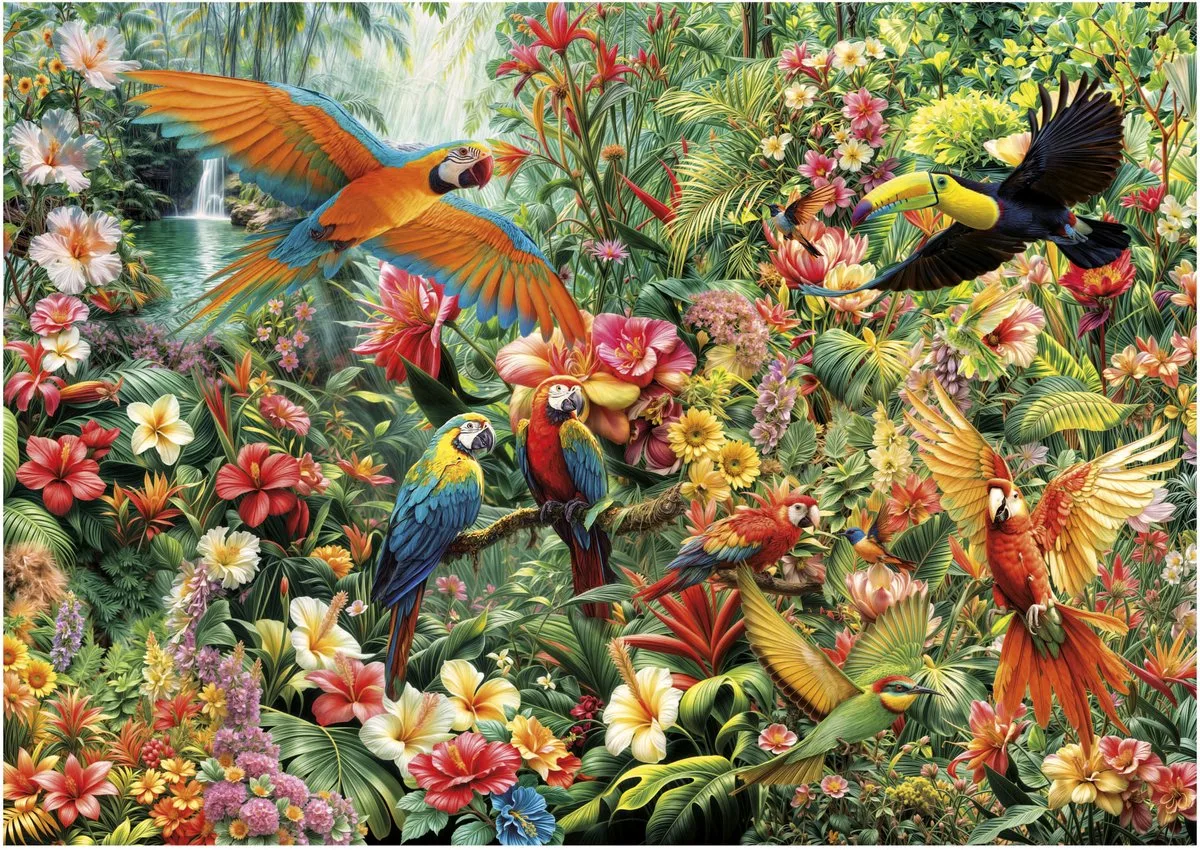 Birds Of The Amazon Pussel 2000 Bitar från Educa, utgåva Flerfärgad – kartong