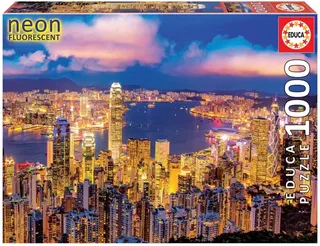 Legpuzzel - Hong Kong Skyline NEON - 1000 stukjes van Educa – doos 2 van 2