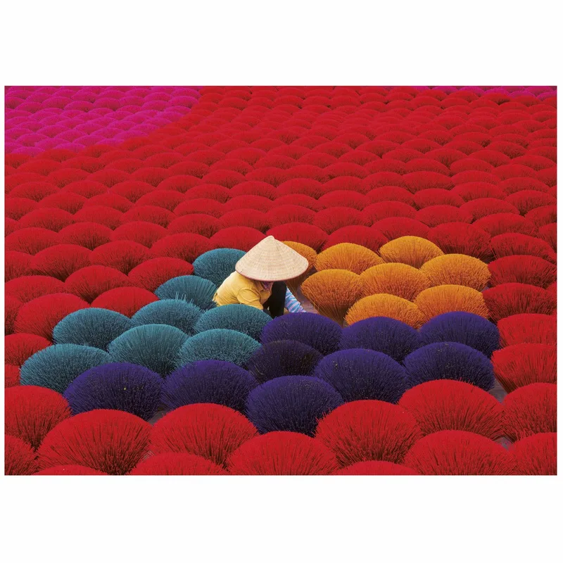 legpuzzel Incense Village Vietnam 1000 stukjes kleurrijk. de Educa, édition Multicolore – boîte