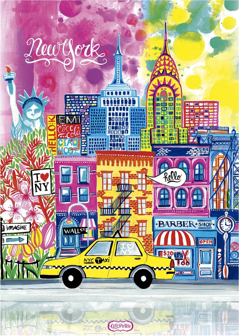 legpuzzel New York Car Pintos 1000 stukjes volwassenen. de Educa, édition Multicolore – boîte