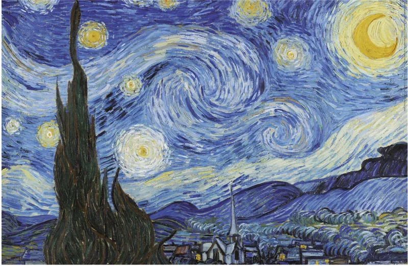 legpuzzel Starry Night miniatuur 1000 stukjes kunst puzzel. van Educa, editie Meerkleurig – doos