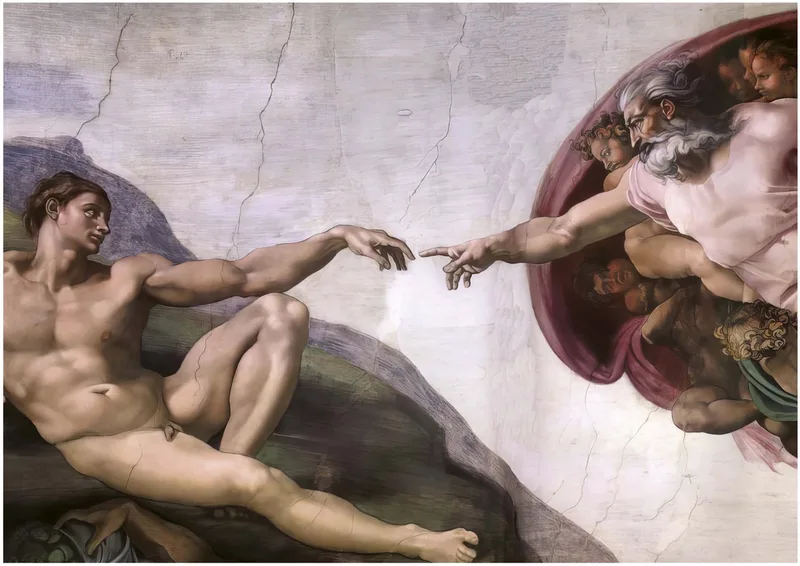 legpuzzel The Creation of Adam Michelangelo 1000 stukjes volwassenen. fra Educa, Flerfarvet-udgave – æske
