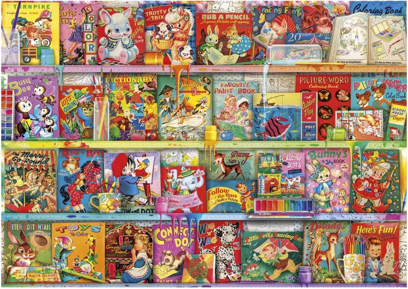 legpuzzel The Kitschy Funbook Nook - 1500 stukjes puzzel volwassenen. de Educa, édition Multicolore – boîte