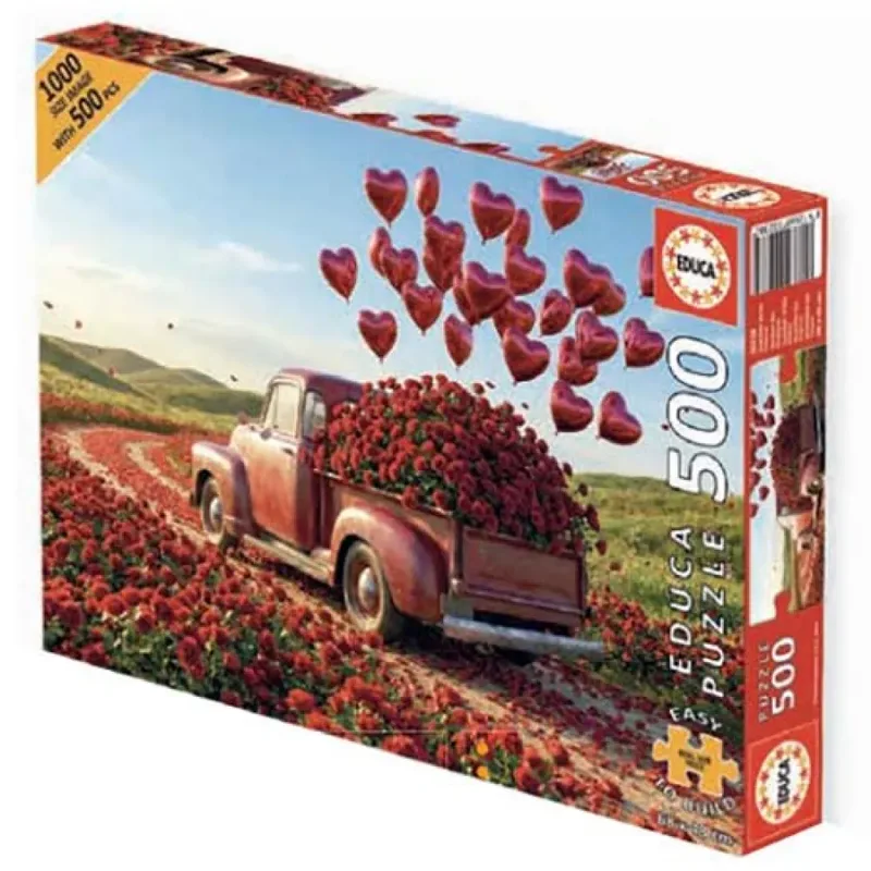 legpuzzel XXL Pieces Valentine's Pickup 500 stukjes karton. fra Educa, Flerfarvet-udgave – æske 2 af 2