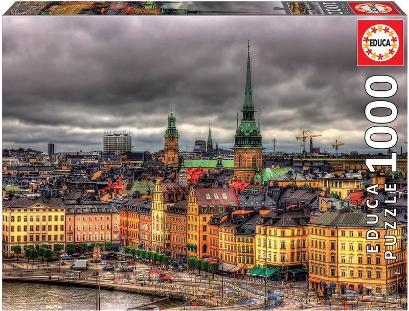 Legpuzzel Zicht op Stockholm 1000 stukjes de Educa, édition Multicolore – boîte