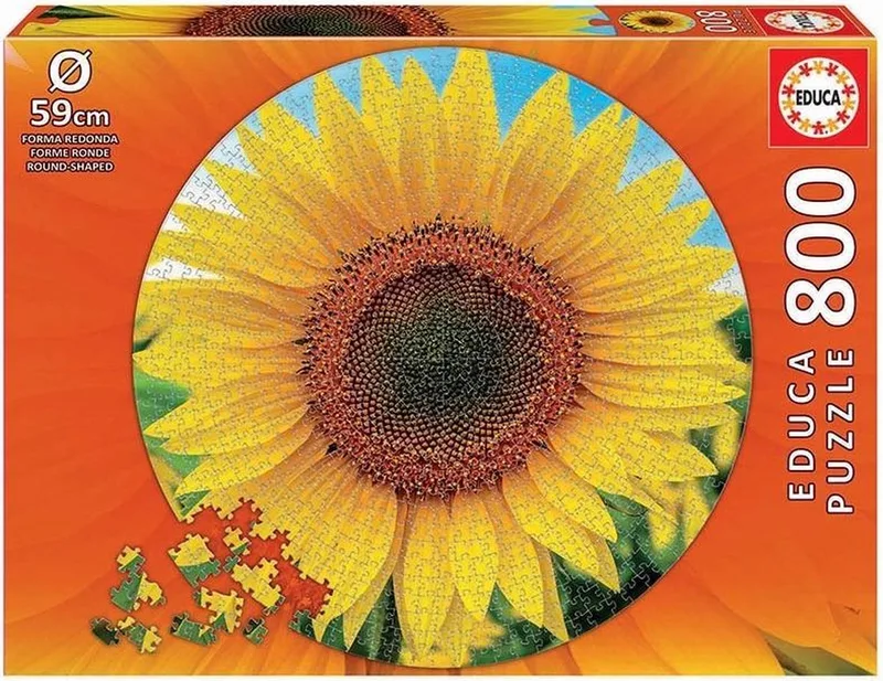 Legpuzzel - Zonnebloem (Rond) - 800 stukjes from Educa, Multicolour edition – box